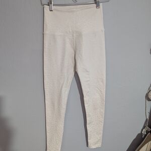 Beyond Yoga White Leopard Shine Leggings